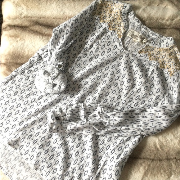 🆕 Anthropologie Boho Peasant Top☀️💙🌿 - Picture 6 of 9